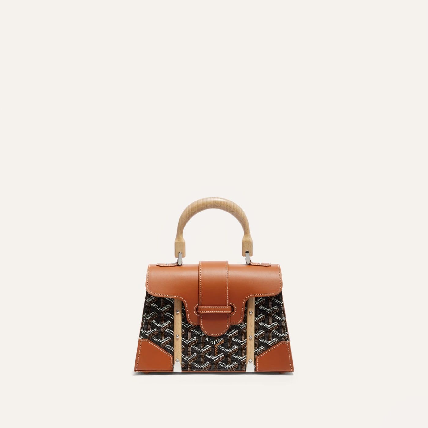 Goyard Saigon Structured Mini Bag Black and Brown - Image 2
